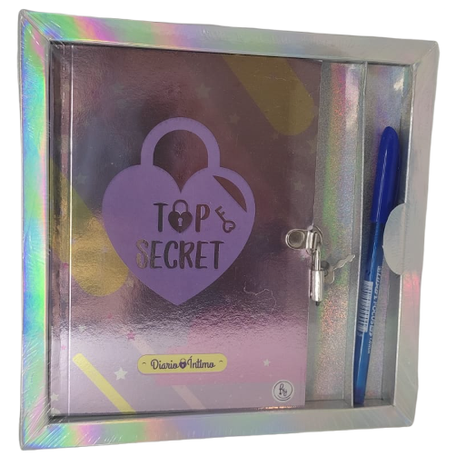 Caja de Regalo "Top Secret" Box Diario Intimo + Lapicera RY