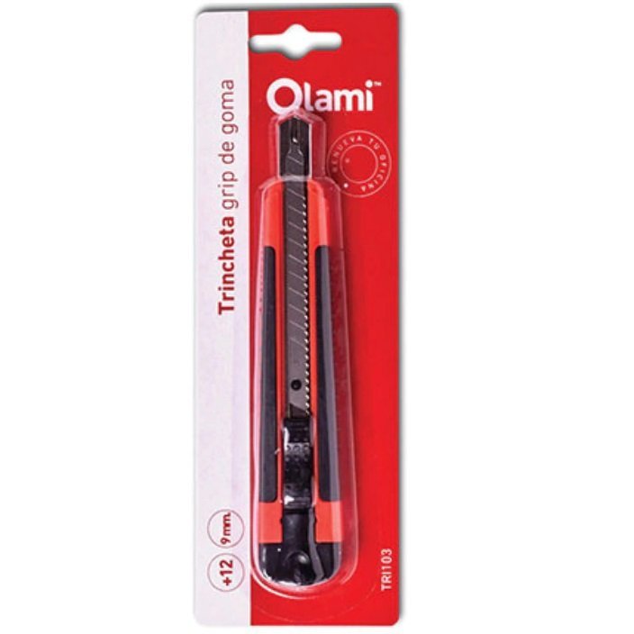 Trinchetas Cutter Reforzada 9 mm (Finas) Olami - Grip de Goma -