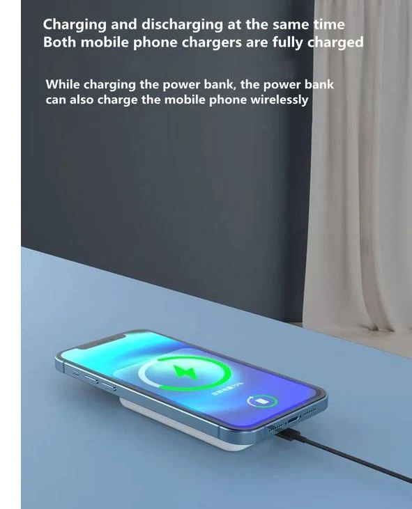 Cargador Portátil Inalámbrico * TREQA TR-952 * Magnético 5000 Mah (Incluye Aro magnético c/ adhesivo) (copia)