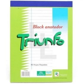 Block Anotador "Triunfo" 40 hojas Rayado