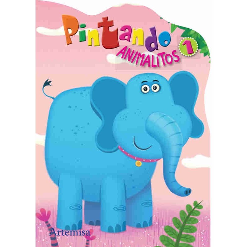 LIBRITOS PARA COLOREAR * ELEFANTE - Pintando Animalitos * 24X17 - ARTEMISA -