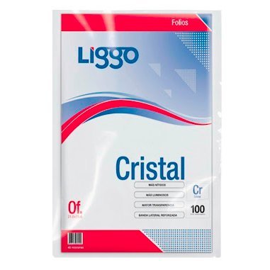 FOLIO OFICIO Reforzado BOLSA X 100 unidades CRISTAL