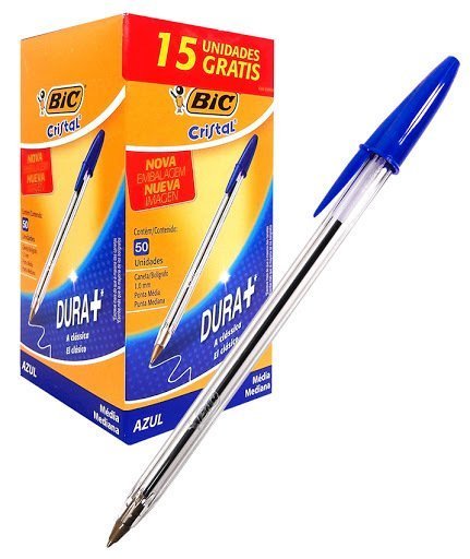 Lapicera Bic - Trazo Medio Cristal AZUL - 1.0 mm x Unidad