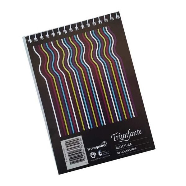 Libreta c/ espiral Triunfante / Alfa Tamaño A6 (De Bolsillo) 80 hojas