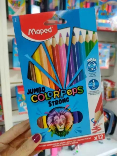 Lapices MAPED * JUMBO * STRONG x 12 Largos (GRUESOS)