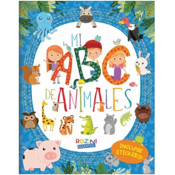 LIBROS * MI ABC DE ANIMALES C/ STICKERS * // TAPA SEMI RIGIDA 28X22 // (ROZINI)
