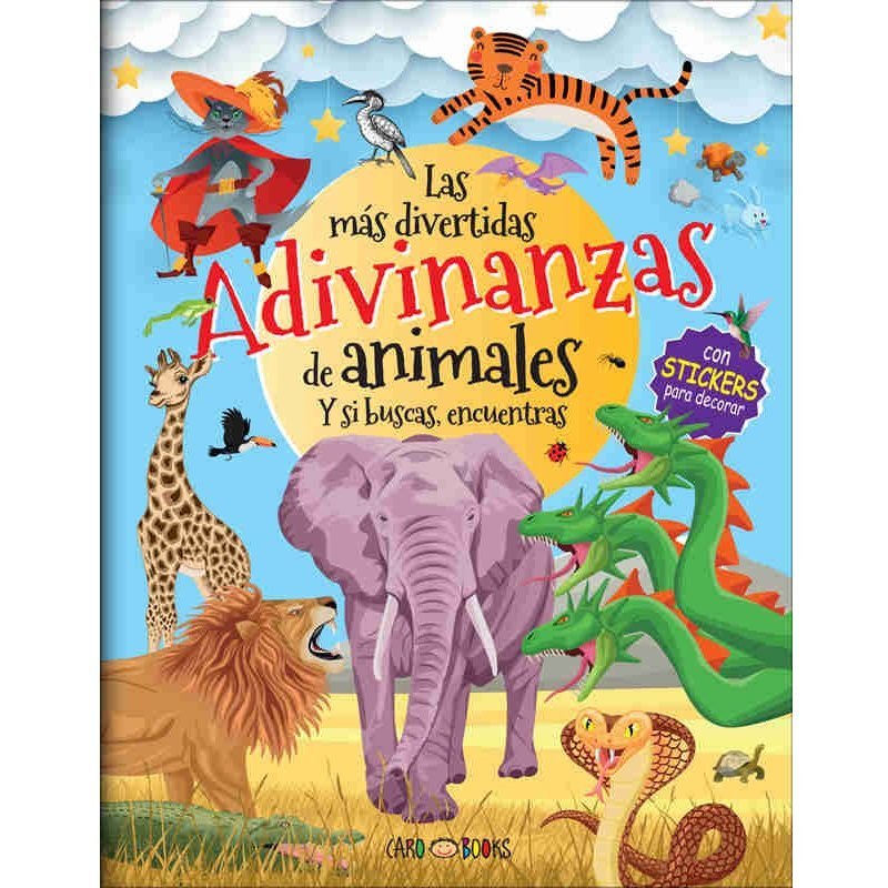 Las mas divertidas - ADIVINANZAS de Animales (Incluye Stickers) - // TAPA SEMI RIGIDA 29X23 40 PAGINAS // (ARTEMISA)