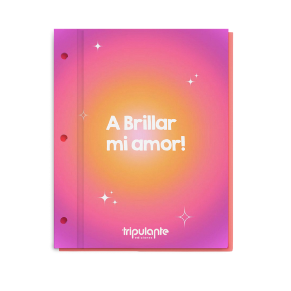 Tapa de Carpeta Escolar N3 " A BRILLAR MI AMOR " TRIPULANTE
