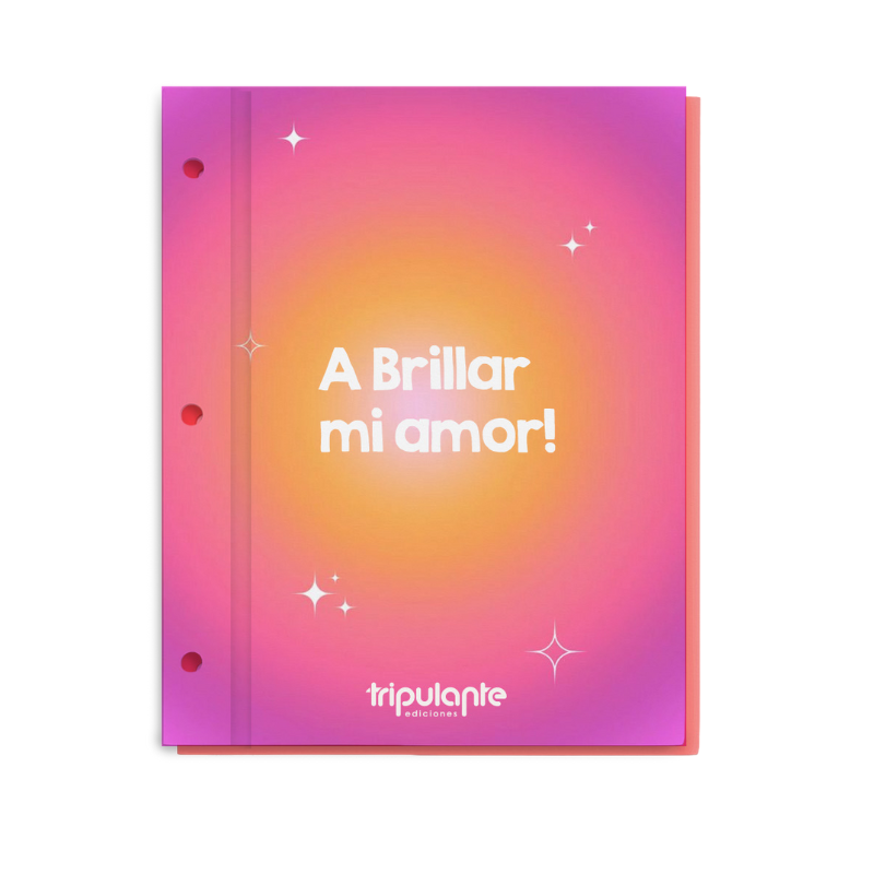 Tapa de Carpeta Escolar N3 " A BRILLAR MI AMOR " TRIPULANTE