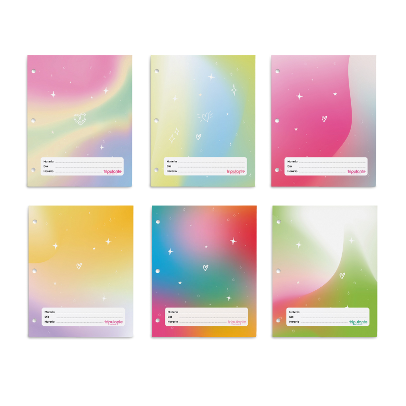 Separadores de Materias  " BRILLO " Tamaño Escolar (Fantasia) Tripulante