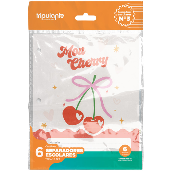 Separadores de Materias " LOVE " Tamaño Escolar (Fantasia) Tripulante