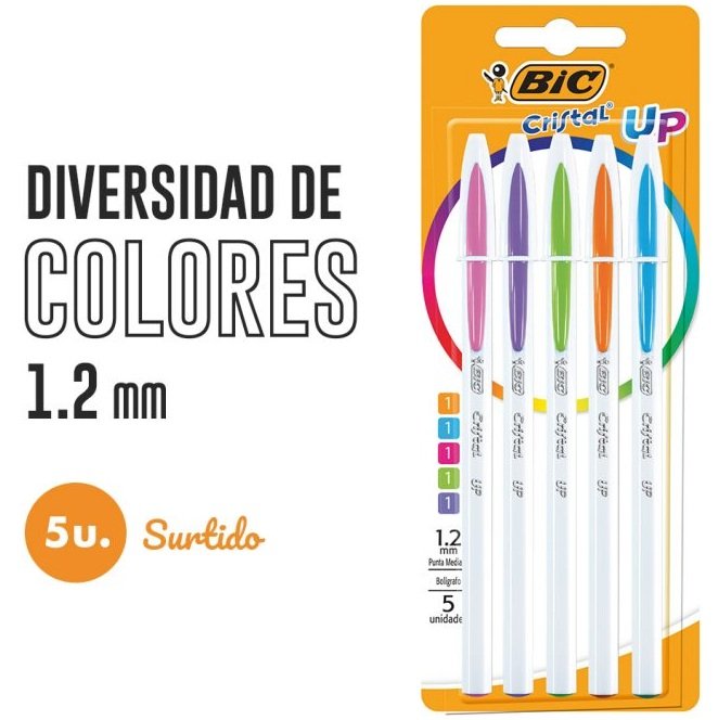 Lapiceras de Color Bic UP x 5