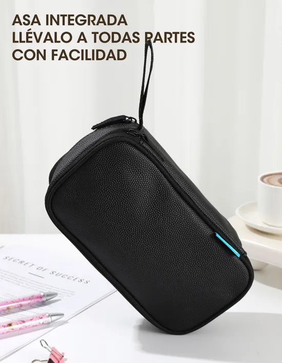 Cartucheras "NEGRA SMASH "  2 Compartimientos + organizador Reforzadas