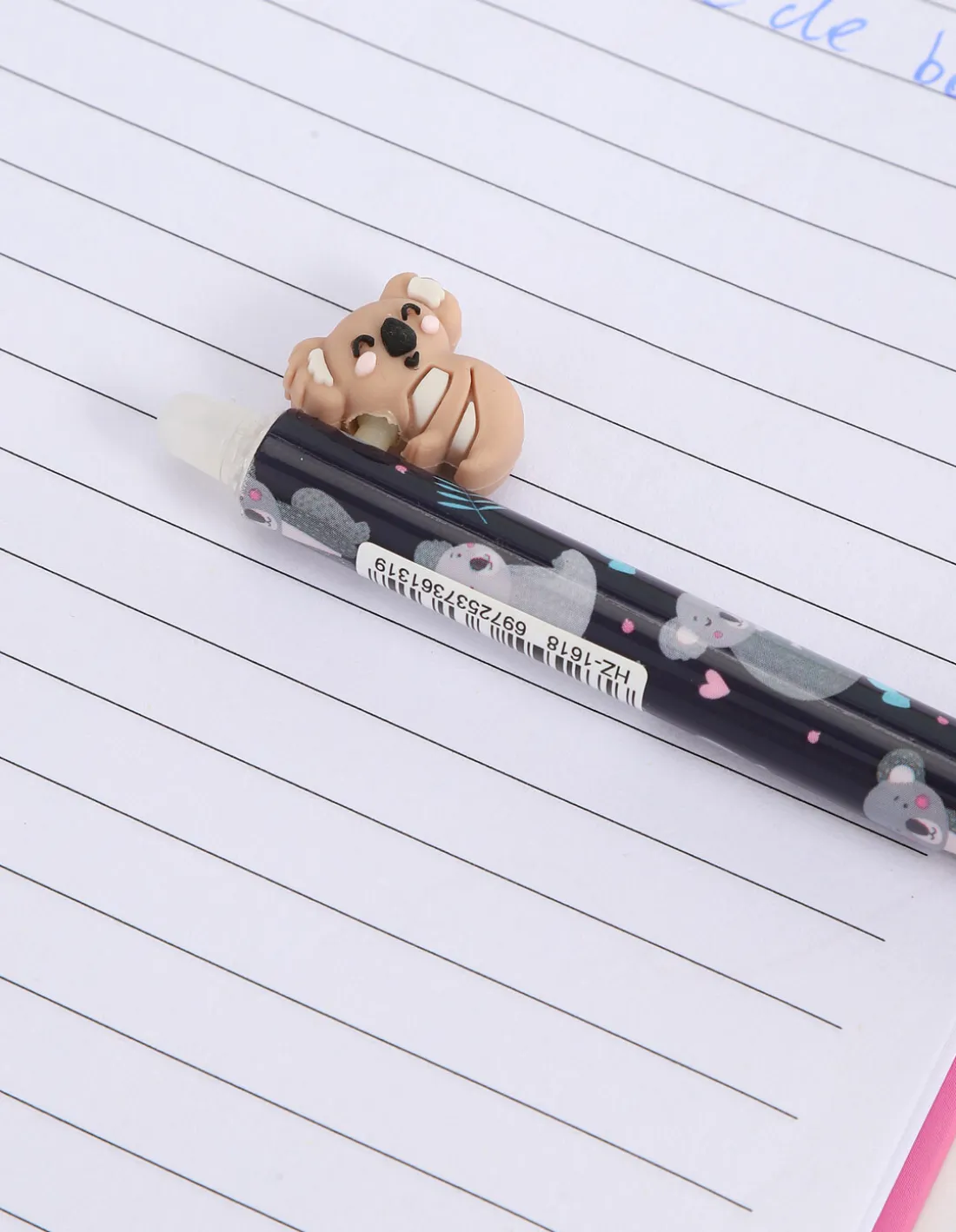 Lapicera BORRABLE Retráctil " Koala " (Tinta Azul)