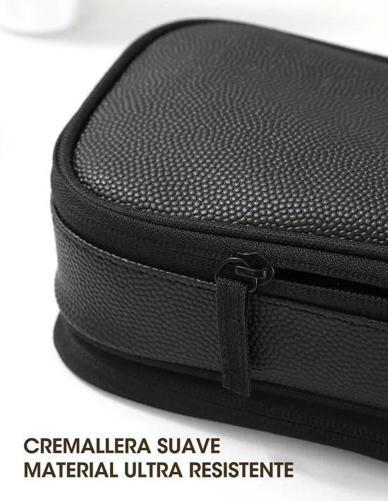 Cartucheras "NEGRA SMASH "  2 Compartimientos + organizador Reforzadas