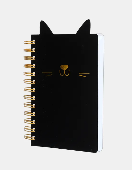 LIBRETAS  - GATITO NEGRO - C/ ESPIRAL 10 X 15 A6 (HOJA RAYADA)