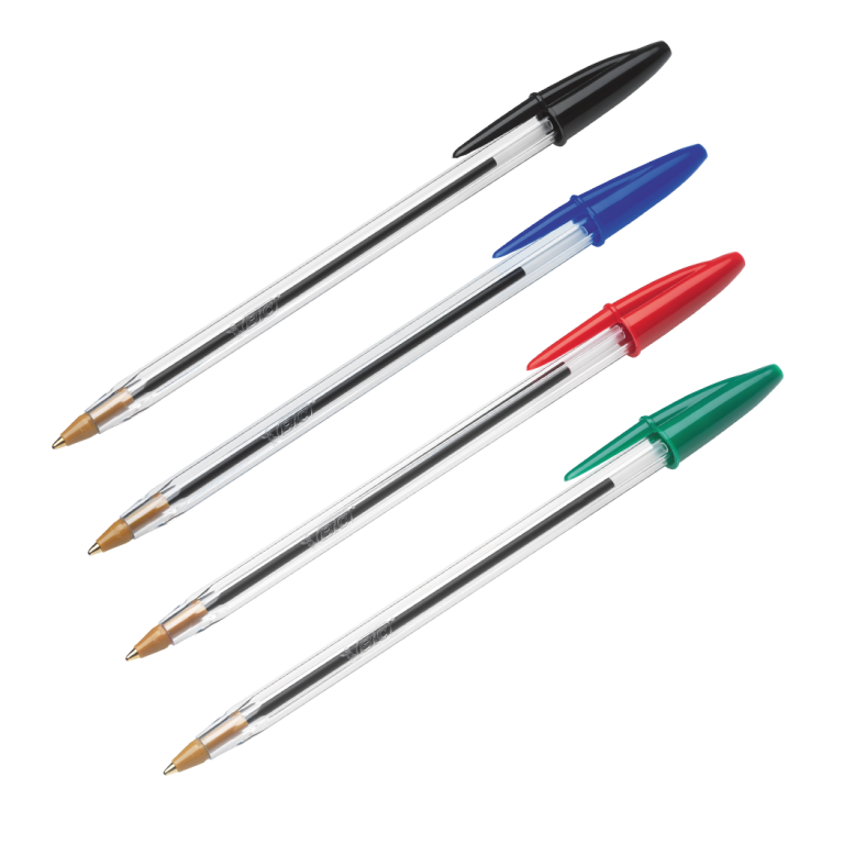 Lapiceras Bic Cristal x 4 (Trazo Medio)