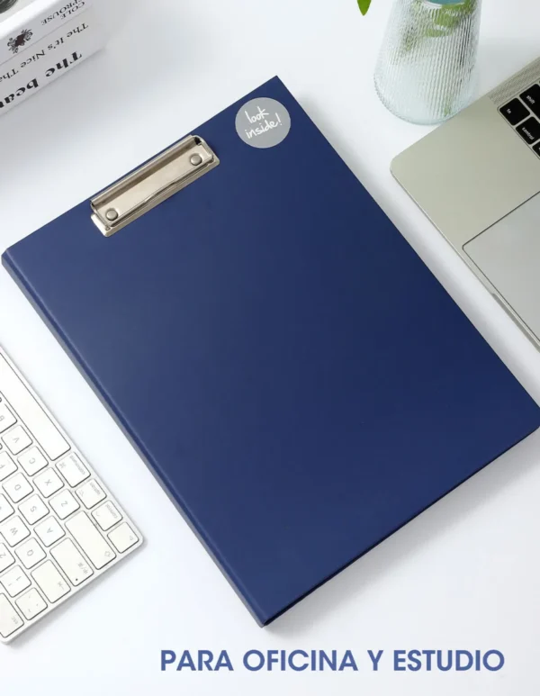 Porta Block - WILKO C/ BLOCK DE 100 HOJAS + ORGANIZADOR DE PAPELES (Interno) -  RAYADO tamaño A4 (Mediano) REFORZADO