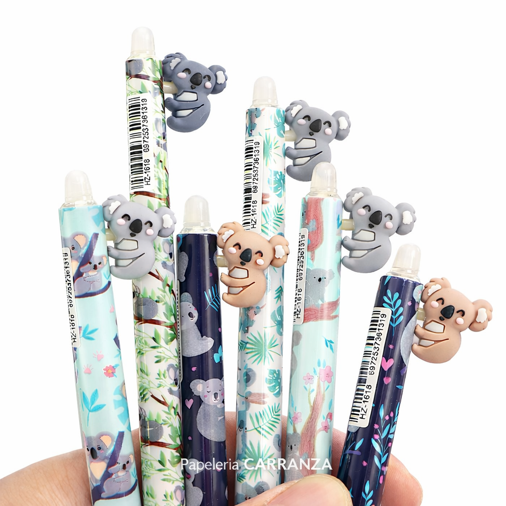 Lapicera BORRABLE Retráctil " Koala " (Tinta Azul)