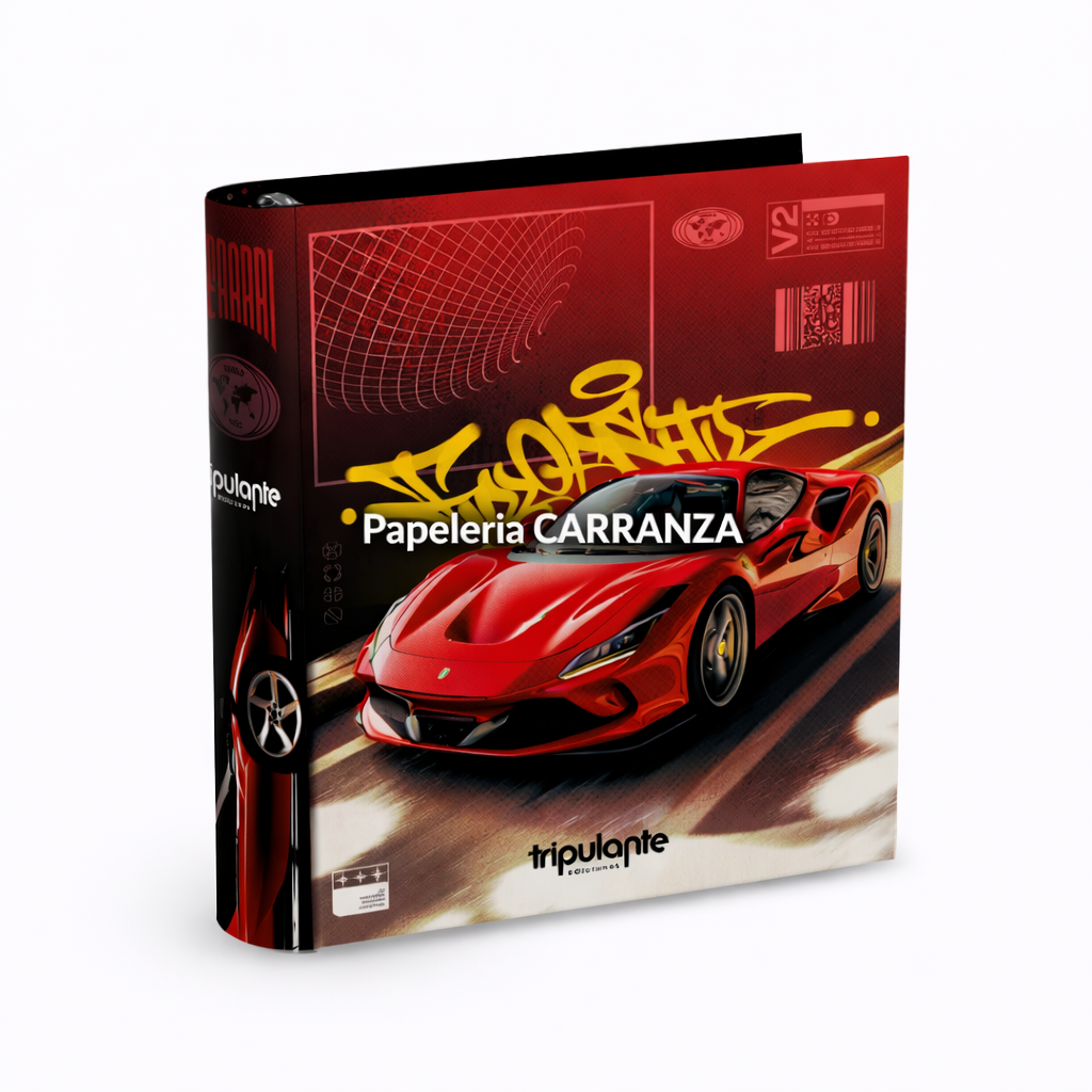 Carpetas 3 anillos " AUTOS DEPORTIVOS " Tripulante