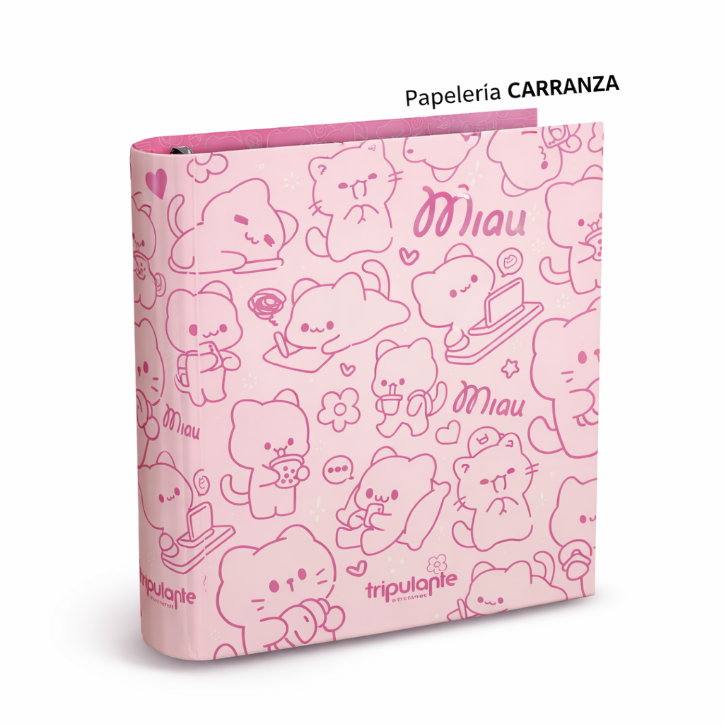 Carpetas 3 anillos " GATITOS MIAU MIAU " Tripulante