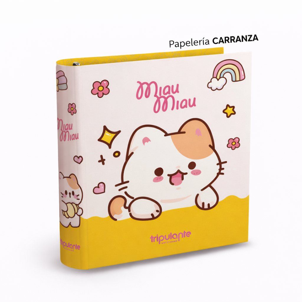Carpetas 3 anillos " GATITOS MIAU MIAU " Tripulante