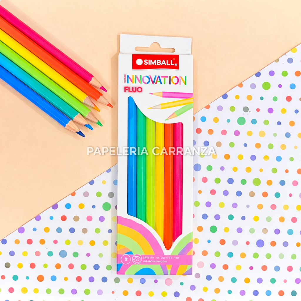 Lapices de colores -SIMBALL Innovation x 8 Flúo-