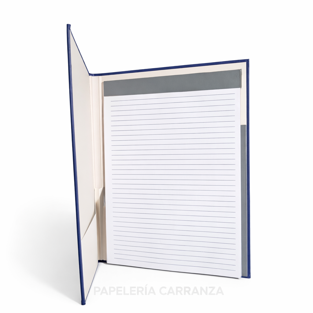 Porta Block - WILKO C/ BLOCK DE 100 HOJAS + ORGANIZADOR DE PAPELES (Interno) - RAYADO tamaño A4 (Mediano) REFORZADO