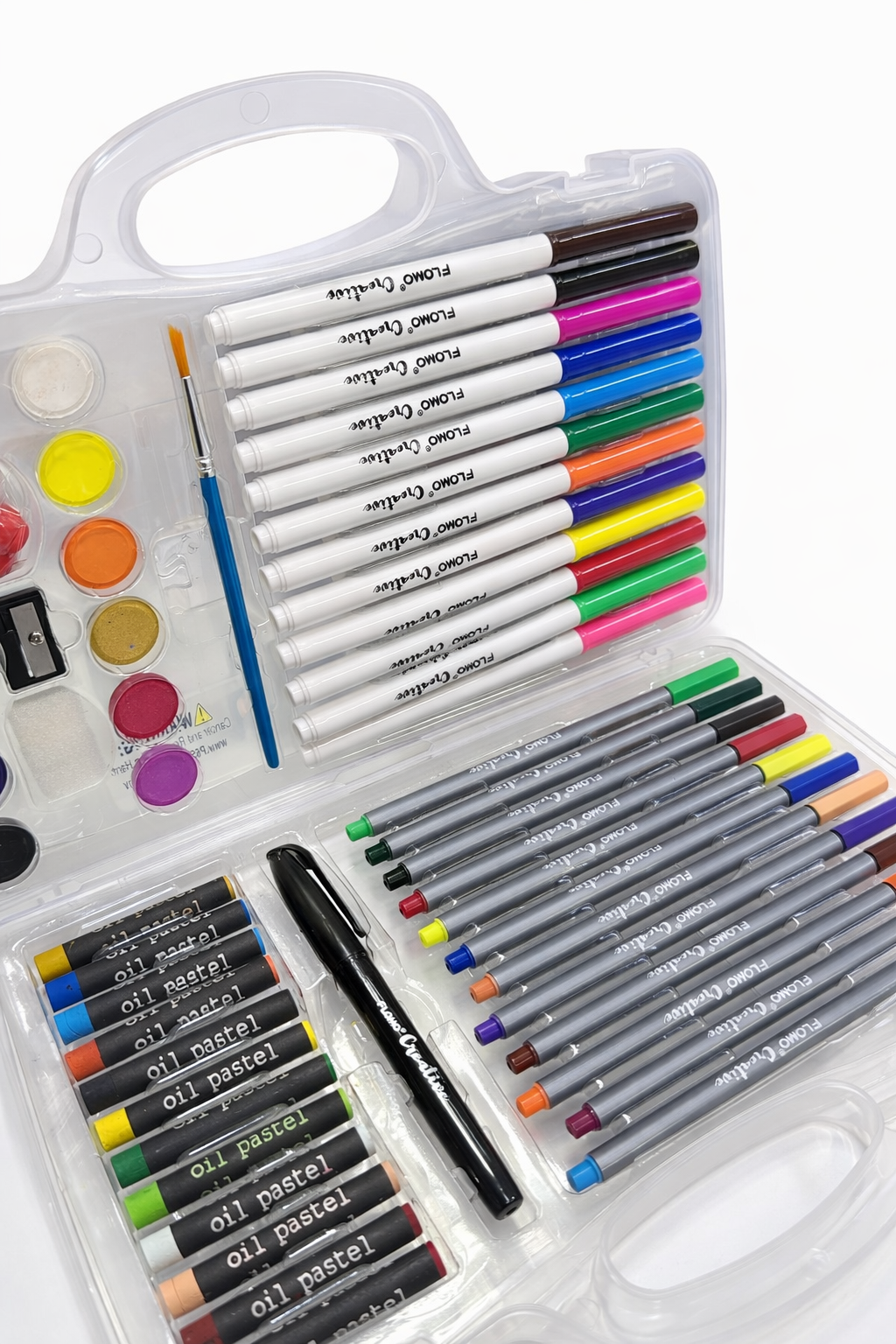 SET DE ARTE * VALIJA RIGIDA FLOMO Creative x 54 PIEZAS *