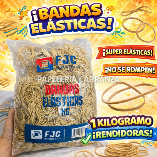 Bandas Elasticas * FJC Import * Bolsa x KG (1 kilo) Super Elasticas