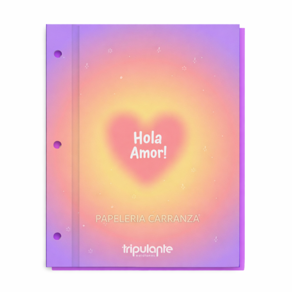 Tapa de Carpeta Escolar N3 " HOLA AMOR " TRIPULANTE