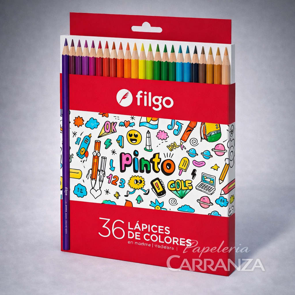 Lapices  de colores - Filgo x 36 - Largos Pinto