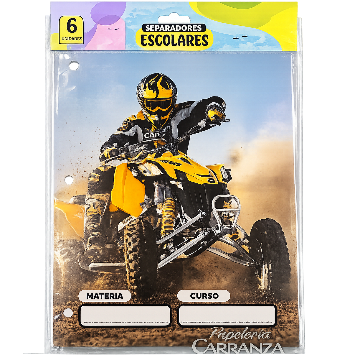 Separadores de Materias  " SPORTS " Tamaño Escolar (Fantasia)