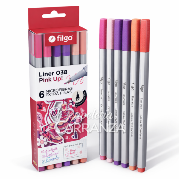 Microfibras Filgo PINK x 6 0.4mm