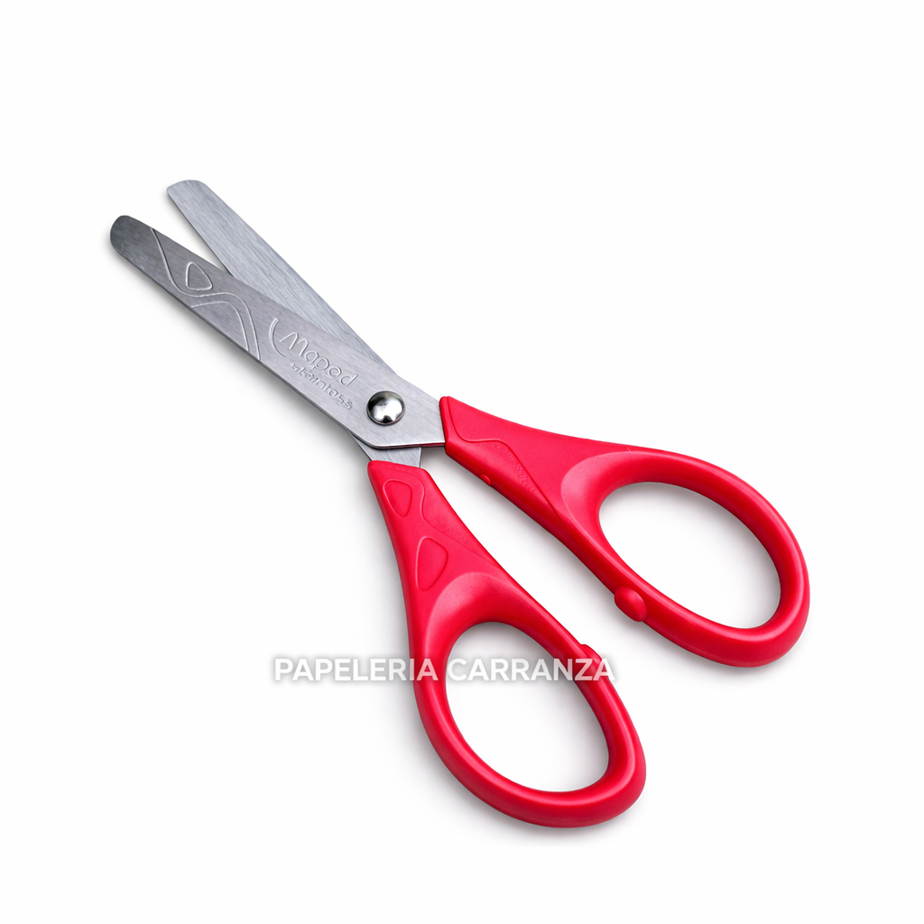 TIJERAS * MAPED ESCOLAR ROSA * ESSENTIALS 13 CM - CALIDAD -