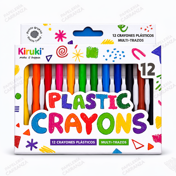 Crayones KIRUKI x 12 Largos (Tipo JOVI)