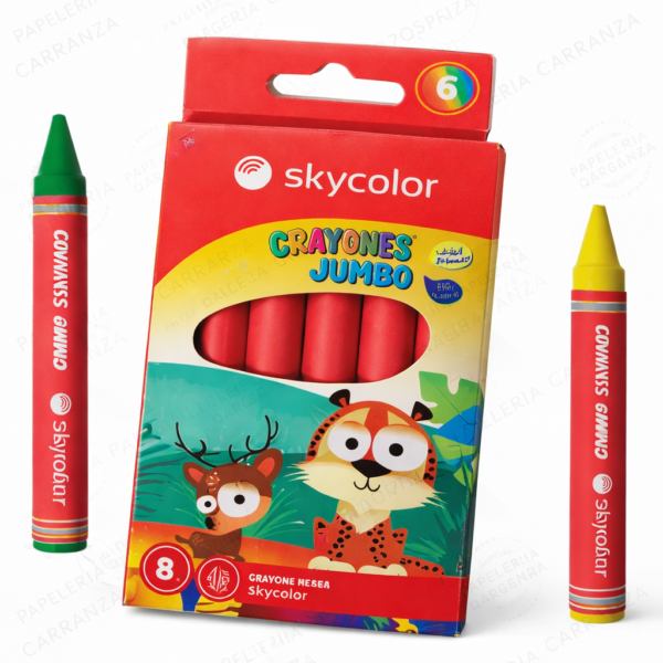 Crayones SKYCOLOR x 6 JUMBO (Gruesos)