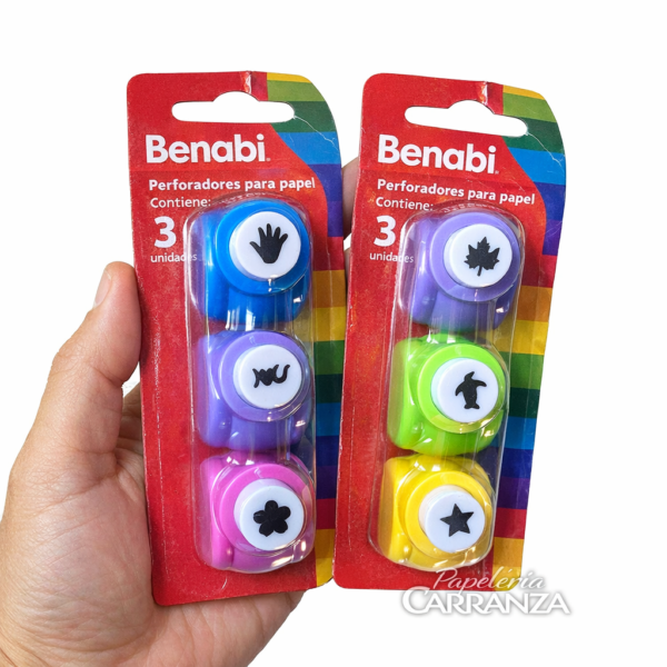 Sacabocados * Set x 3 Benabi * Perforador con Formas Chico