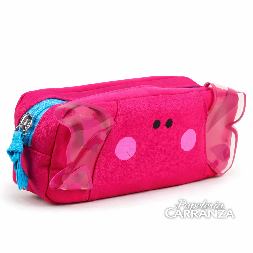 CARTUCHERA  "ROSA MARIPOSA ALITAS " TAMAÑO MEDIANO Cod 2747