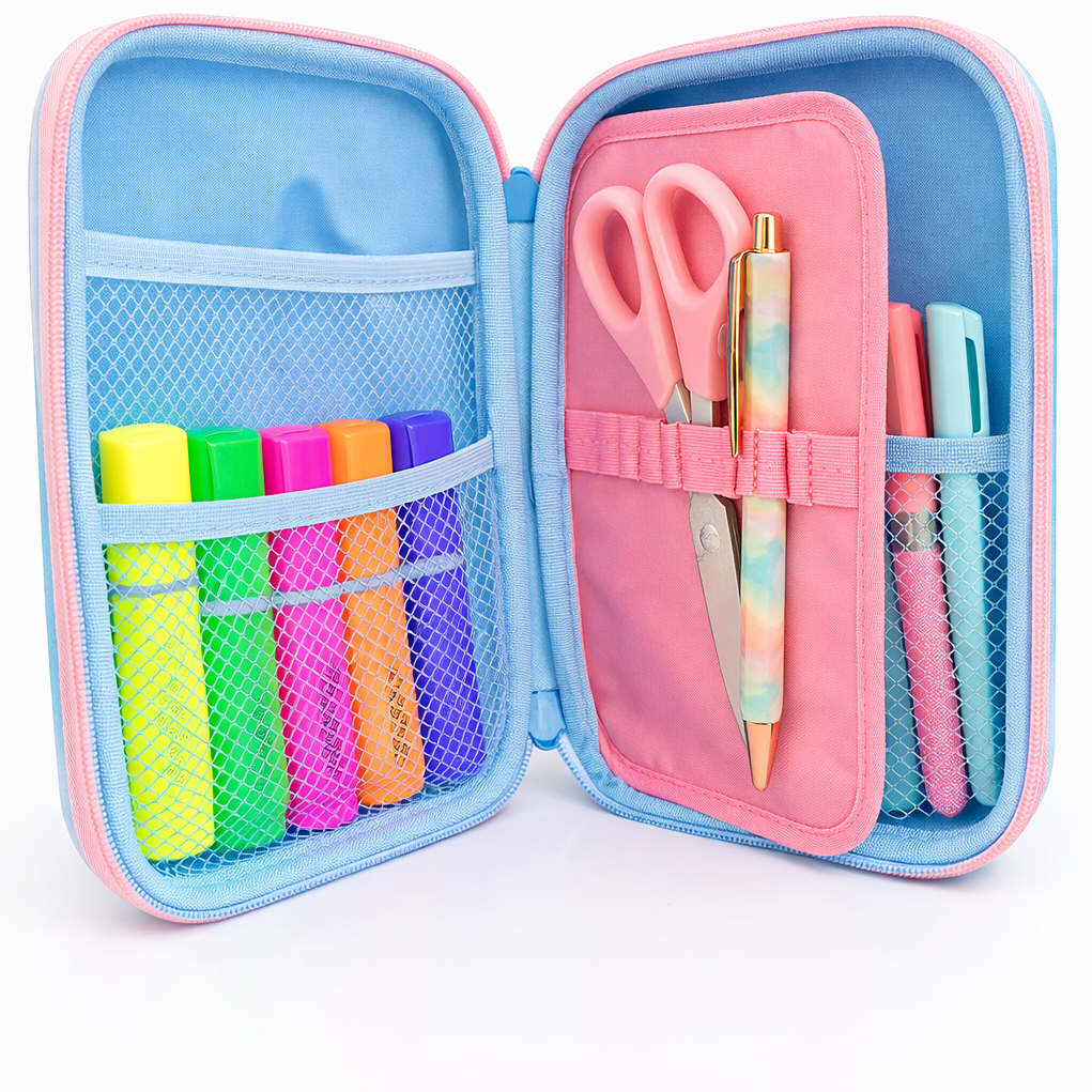 CARTUCHERAS EVA 3D " UNICORNIO " RIGIDAS 1 CIERRE REFORZADAS (2 Divisiónes Internas)