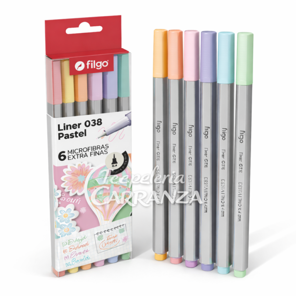 Microfibras Filgo Pastel x 6 0.4mm