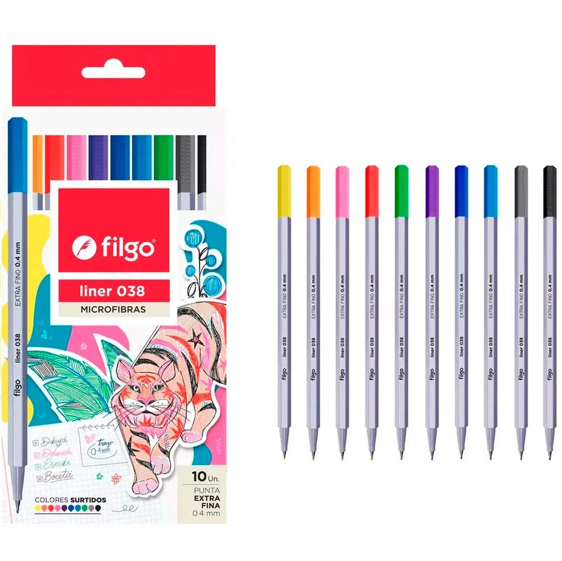 Microfibras Filgo x 10 0.4mm