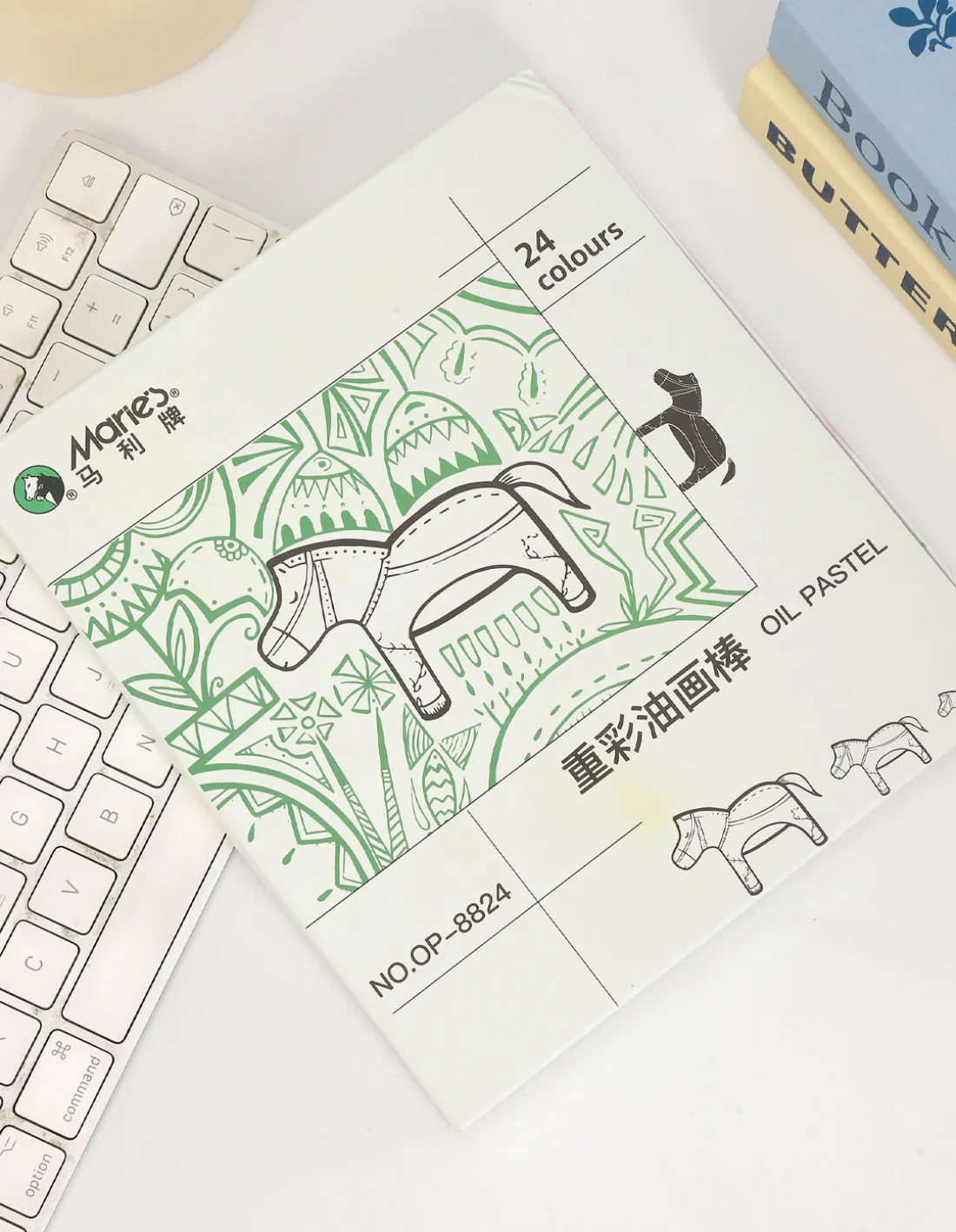 Pasteles al Oleo - Maries x 24 colores + Porta-Crayon