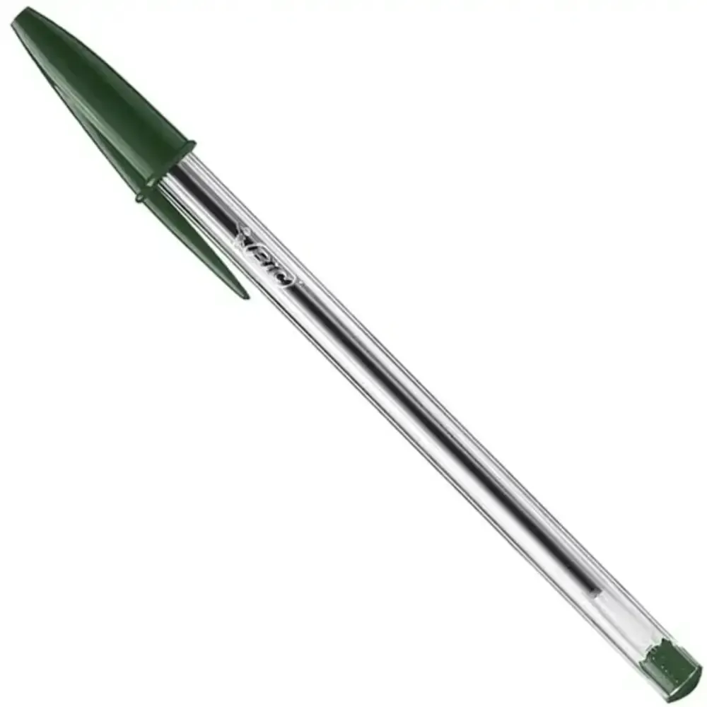 Lapicera Bic - Trazo Medio Cristal VERDE - 1.0 mm x Unidad
