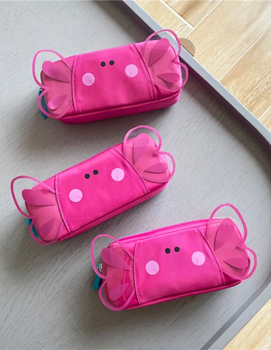 CARTUCHERA  "ROSA MARIPOSA ALITAS " TAMAÑO MEDIANO Cod 2747