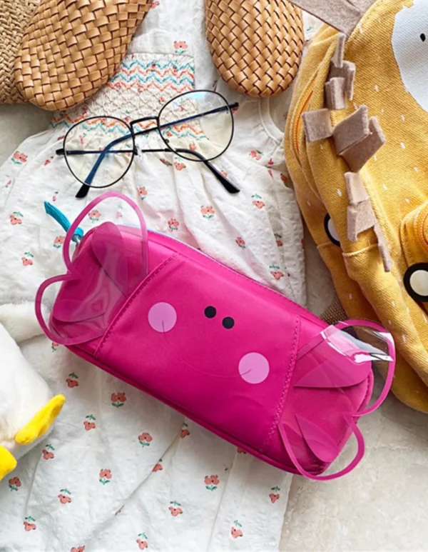 CARTUCHERA  "ROSA MARIPOSA ALITAS " TAMAÑO MEDIANO Cod 2747