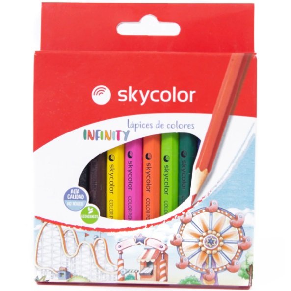 Mini Lapices Skycolor x 12 Cortos