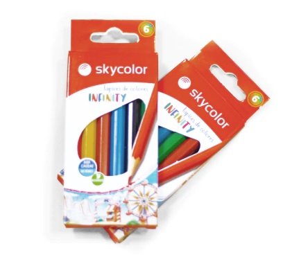 Mini Lapices Skycolor x 6 Cortos
