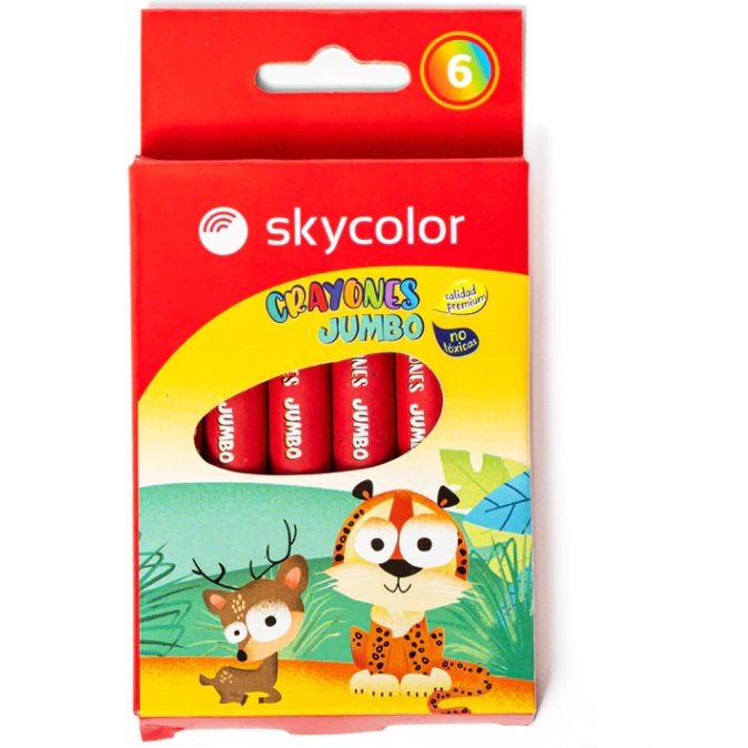 Crayones SKYCOLOR x 6 JUMBO (Gruesos)