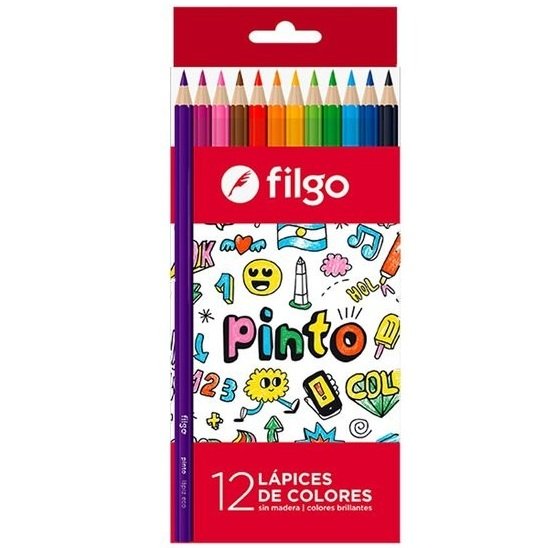 Lapices  de colores - Filgo x 12 - Largos Pinto